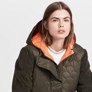NWT - Veronica Beard Leo Sherpa Quilted Pullover